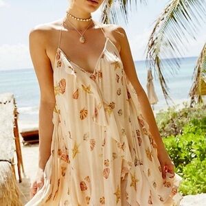 Free People Sunlit Seashell Mini Dress